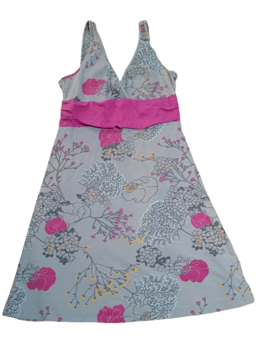 PATAGONIA  organic cotton floral v-neck casual sun dress
